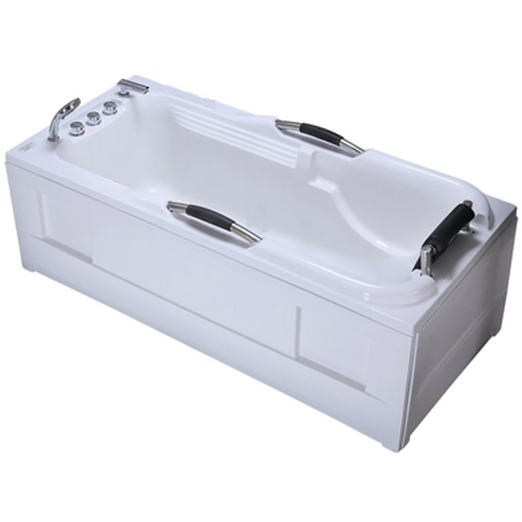 Modern Soaking Bathtub Rectangular Stand Alone Acrylic White Bath