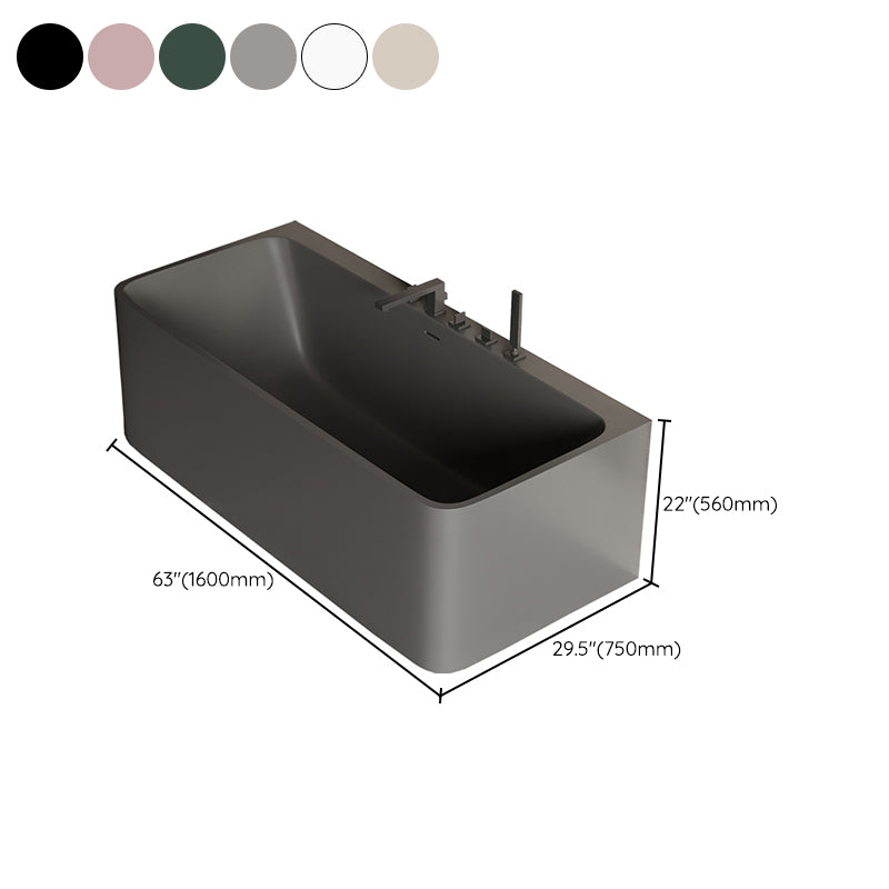 Rectangular Antique Finish Soaking Bathtub Back to Wall Modern Bath Tub