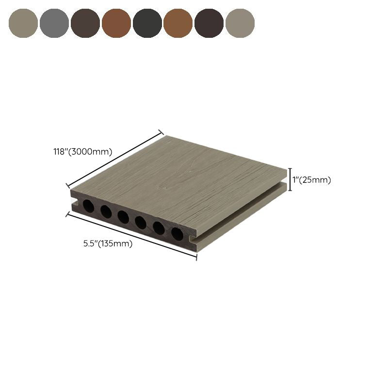 Contemporary Water Resistant Floor Tile Smooth Click Lock Engineered Wood for Patio Garden