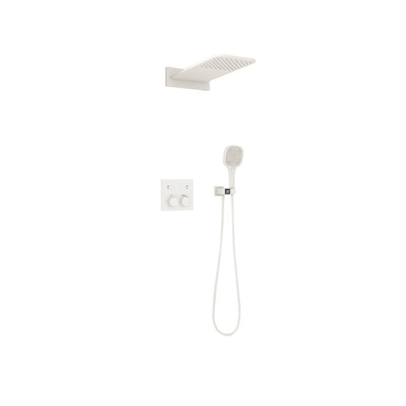 Modern Shower Trim Brass Wall Mounted Temperature Control Shower Combo