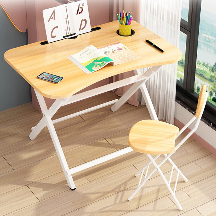 Wooden Top Lap Desk and Chair Kids Writing Desk Metal Base Child Desk