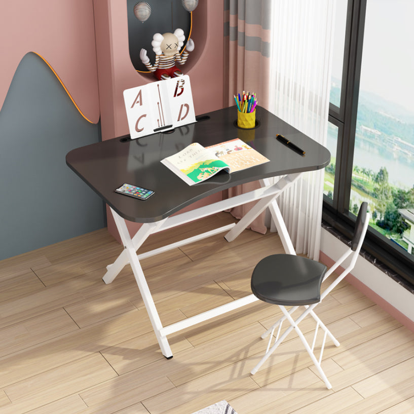 Wooden Top Lap Desk and Chair Kids Writing Desk Metal Base Child Desk