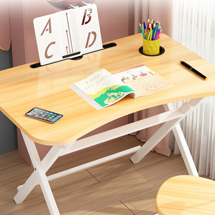 Wooden Top Lap Desk and Chair Kids Writing Desk Metal Base Child Desk