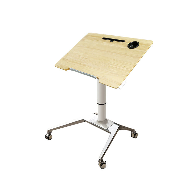 Home Adjustable Writing Desk Wood and Metal Kids Desk with Casters