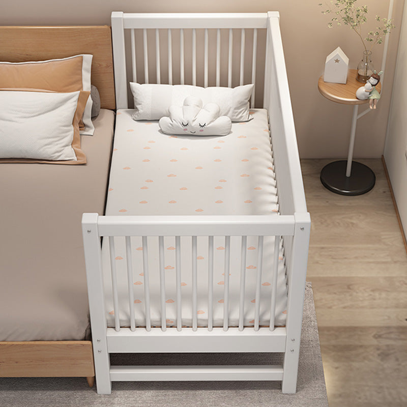 Contemporary Solid Wood Kids Bed with Guardrails No Theme Bed