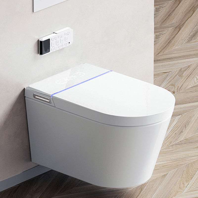 Modern Smart Enabled Wall Mounted Bidet Elongated All-In-One Smart Toilet