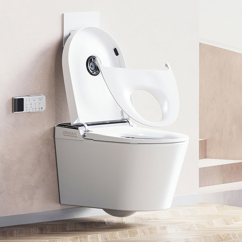 Modern Smart Enabled Wall Mounted Bidet Elongated All-In-One Smart Toilet