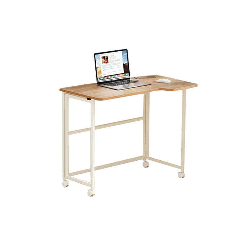 Contemporary Office Desk Dormitory Rectangular Writing Desk with Wheels