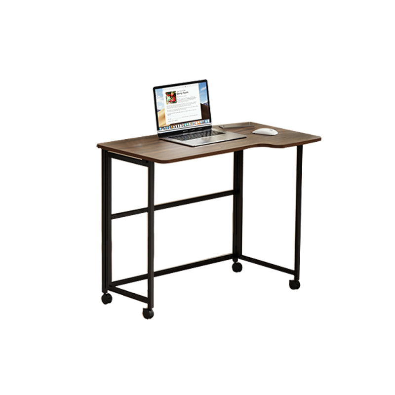 Contemporary Office Desk Dormitory Rectangular Writing Desk with Wheels