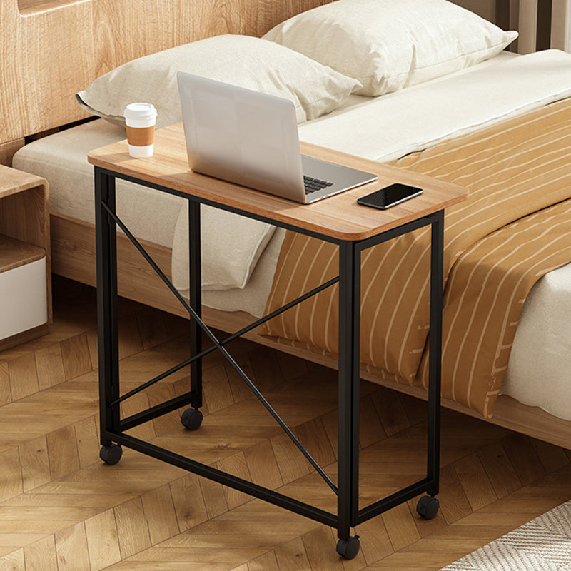 Contemporary Office Desk Dormitory Rectangular Writing Desk with Wheels