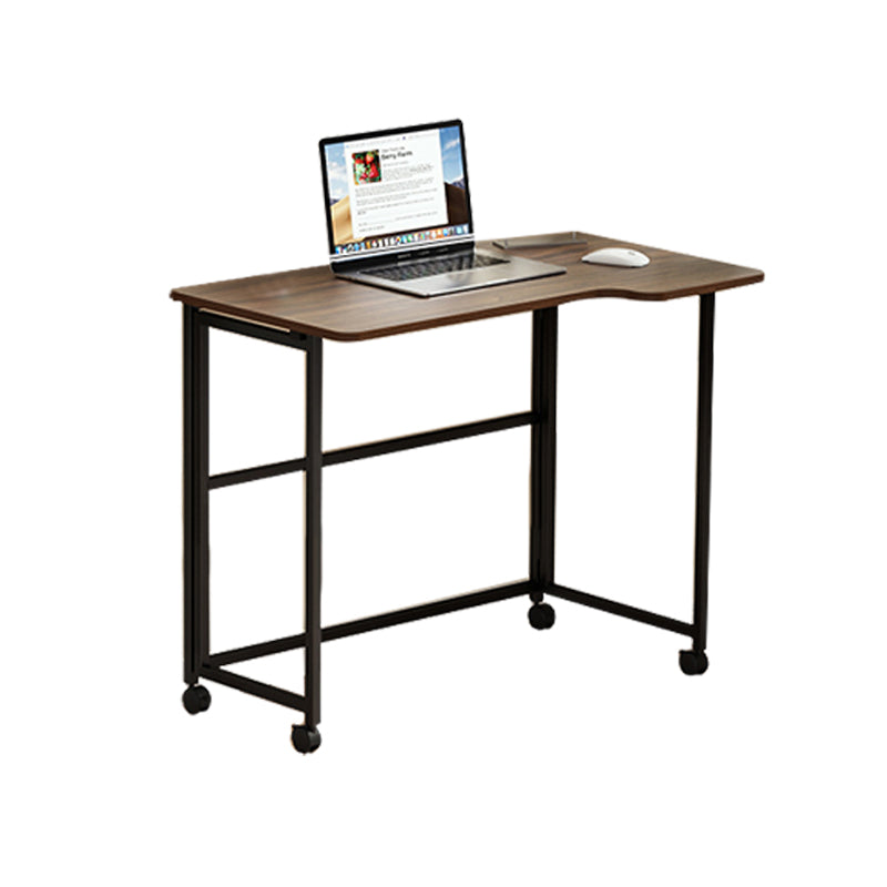 Contemporary Office Desk Dormitory Rectangular Writing Desk with Wheels