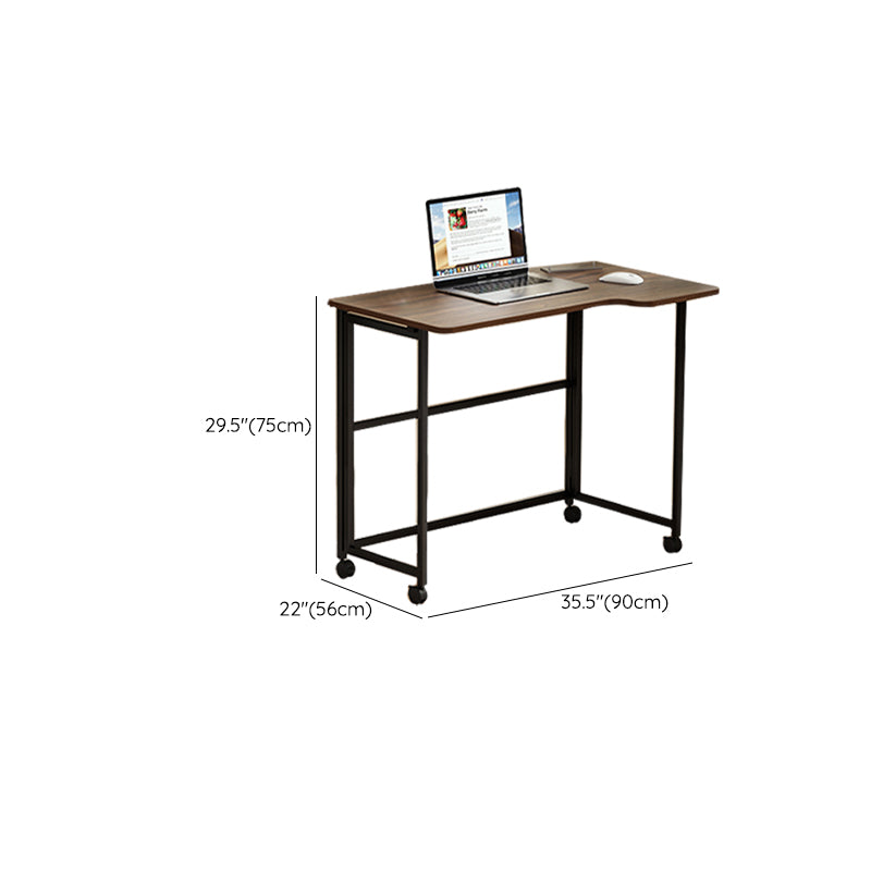 Contemporary Office Desk Dormitory Rectangular Writing Desk with Wheels