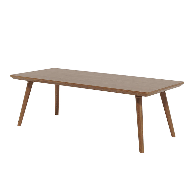 Rectangular Shaped Conference Table 4 Legs Writing Desk in Brown