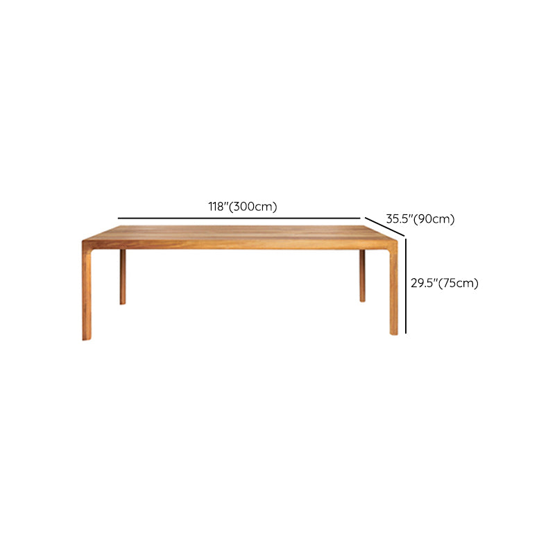 Teak Wood Dining Table Modern Outdoor Water Resistant Patio Table