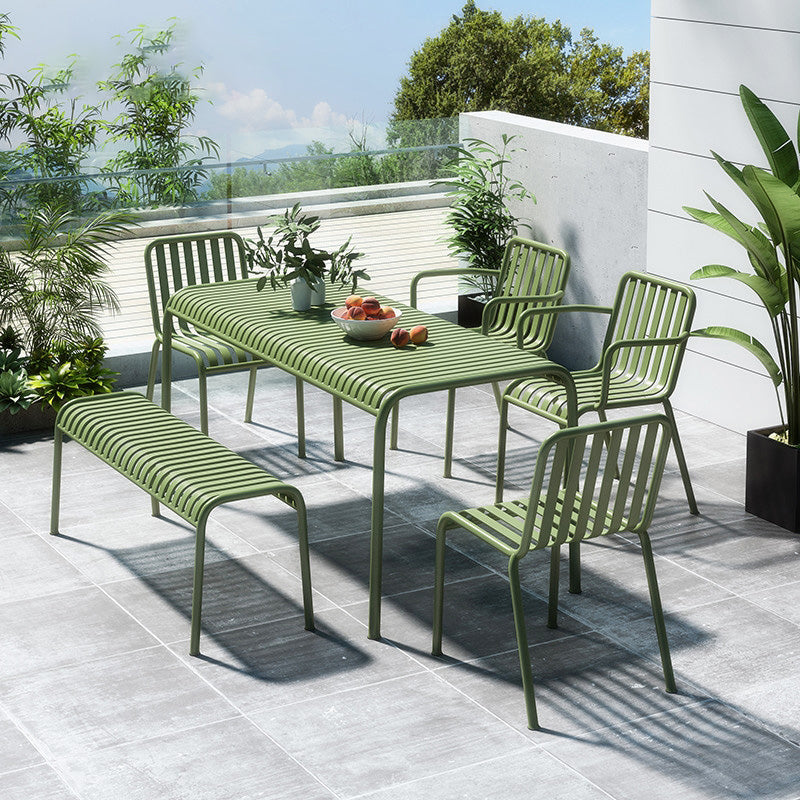 Modern Style Iron Courtyard Table Waterproof Geometric Table