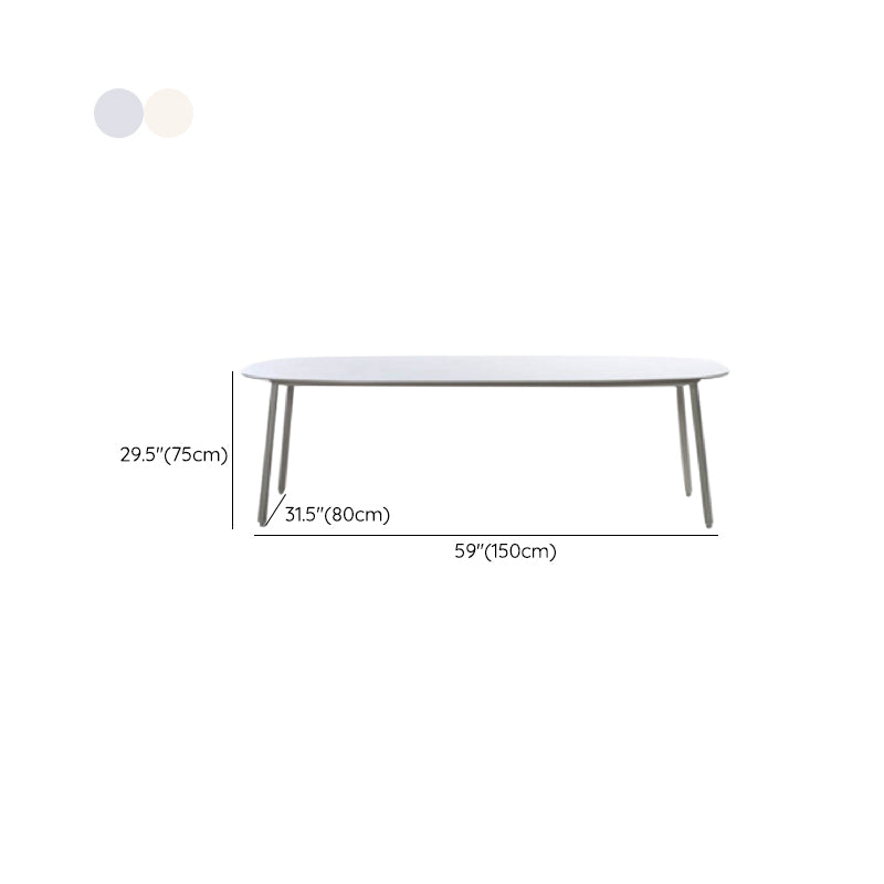 Modern Waterproof Courtyard Table Aluminium Geometric Outdoor Table