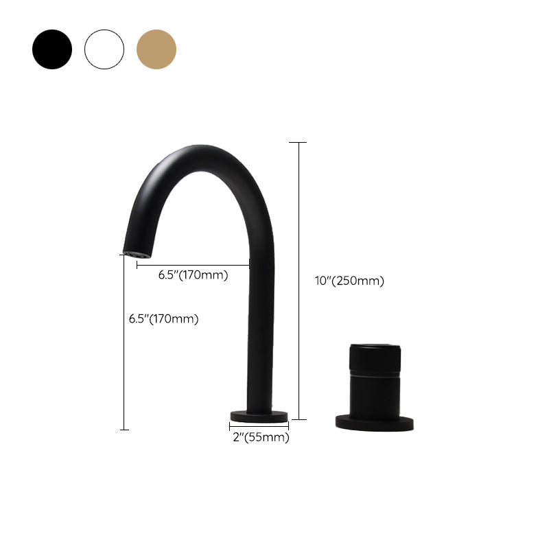 Widespread Bathroom Sink Faucet Knob Handle Swivel Spout High-Arc Faucet