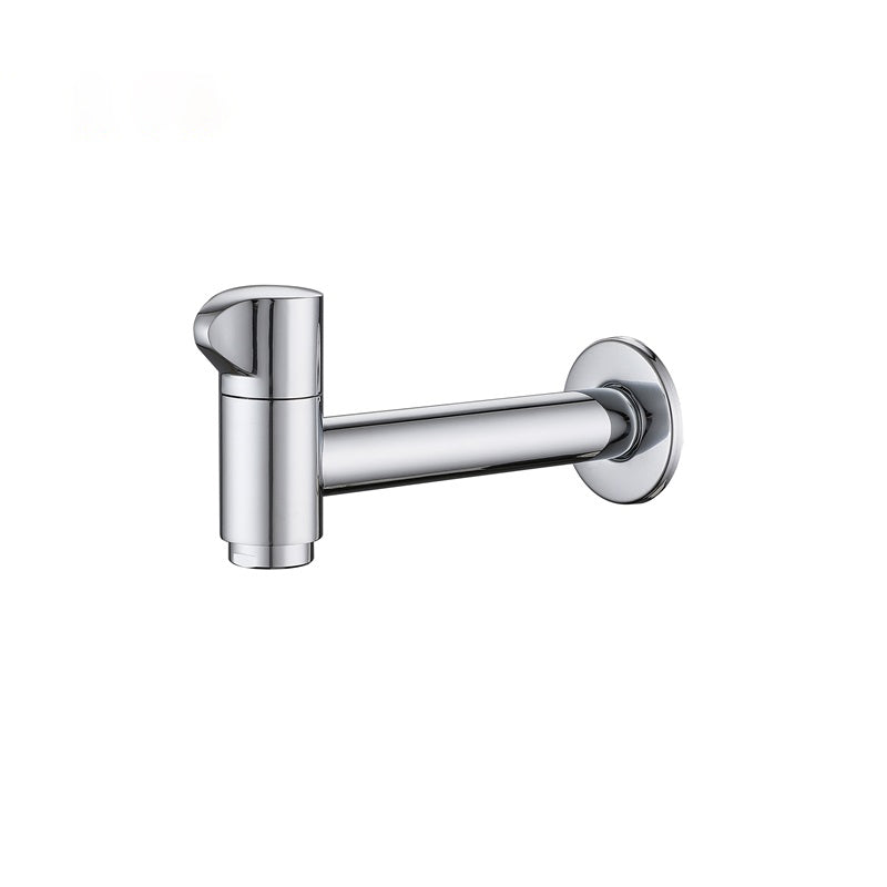 Widespread Wall Mounted Bathroom Sink Faucet Cross Handle Low Arc Faucet