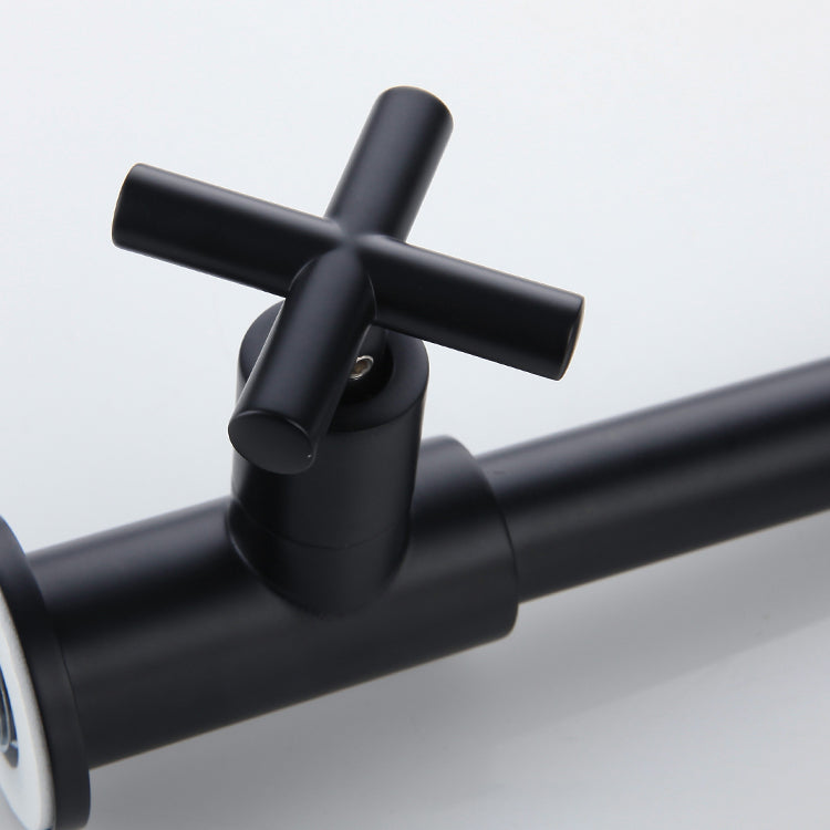 Widespread Wall Mounted Bathroom Sink Faucet Cross Handle Low Arc Faucet