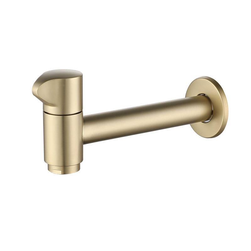 Widespread Wall Mounted Bathroom Sink Faucet Cross Handle Low Arc Faucet