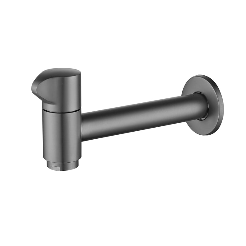 Widespread Wall Mounted Bathroom Sink Faucet Cross Handle Low Arc Faucet