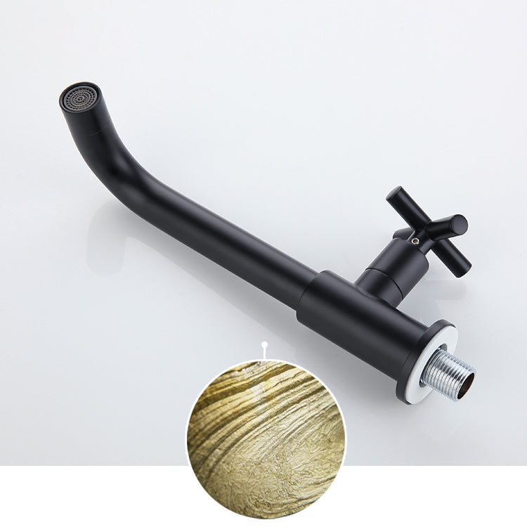 Widespread Wall Mounted Bathroom Sink Faucet Cross Handle Low Arc Faucet