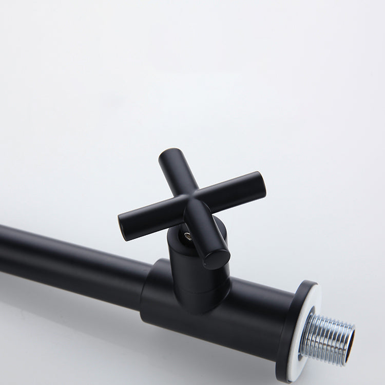 Widespread Wall Mounted Bathroom Sink Faucet Cross Handle Low Arc Faucet