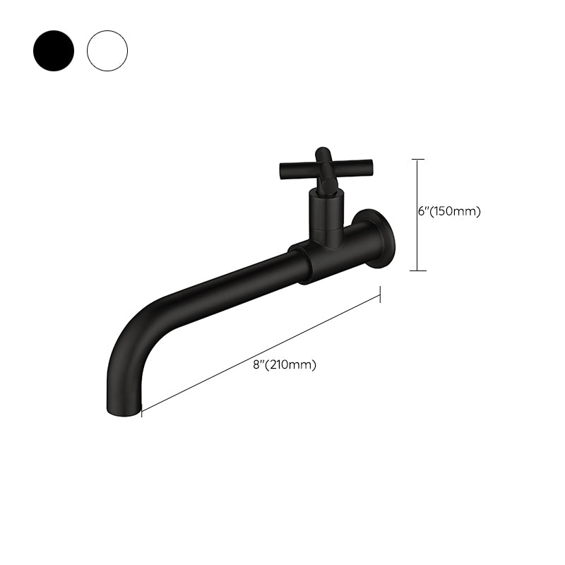 Widespread Wall Mounted Bathroom Sink Faucet Cross Handle Low Arc Faucet