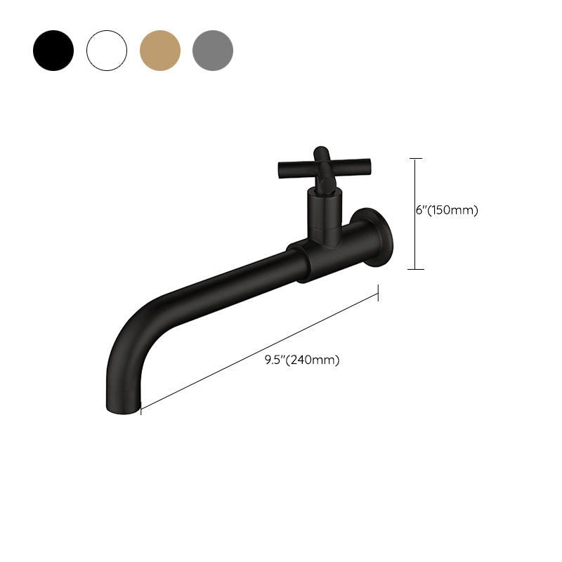 Widespread Wall Mounted Bathroom Sink Faucet Cross Handle Low Arc Faucet