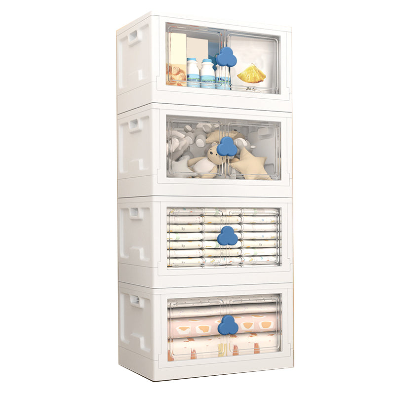 Plastic Kids Armoire Closet Modern Style Armoire Cabinet in White