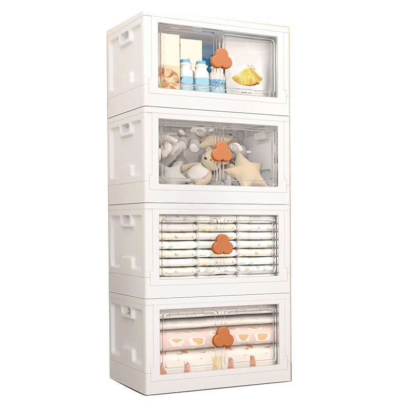 Plastic Kids Armoire Closet Modern Style Armoire Cabinet in White