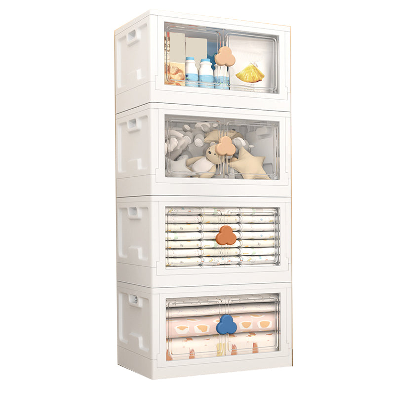 Plastic Kids Armoire Closet Modern Style Armoire Cabinet in White