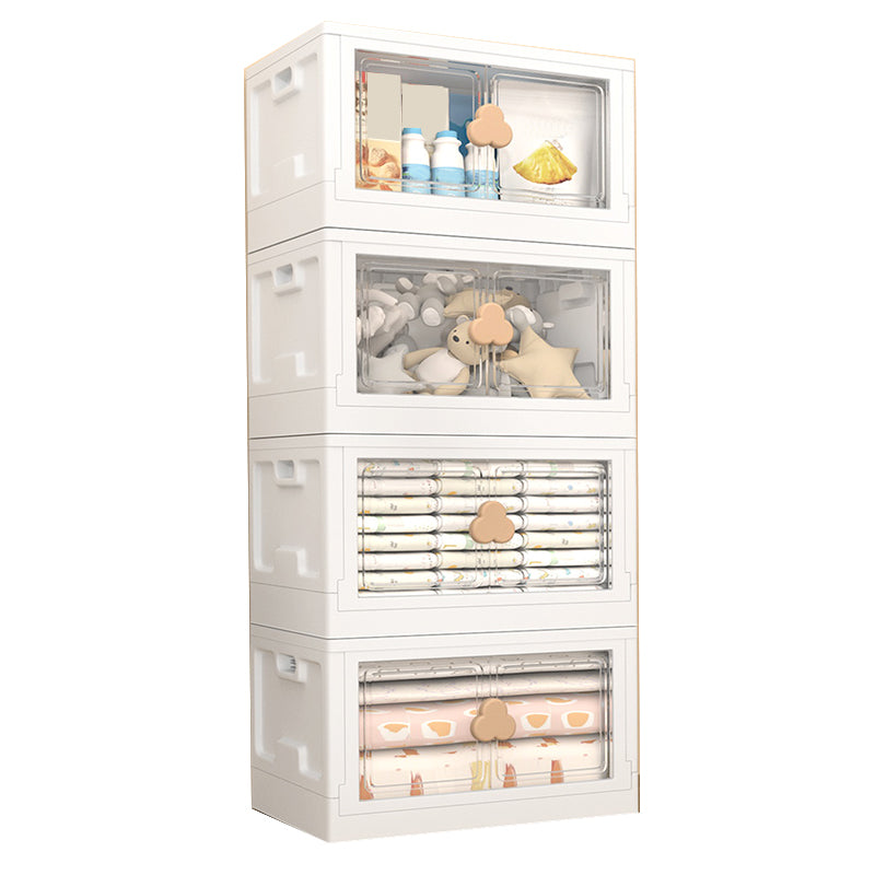 Plastic Kids Armoire Closet Modern Style Armoire Cabinet in White