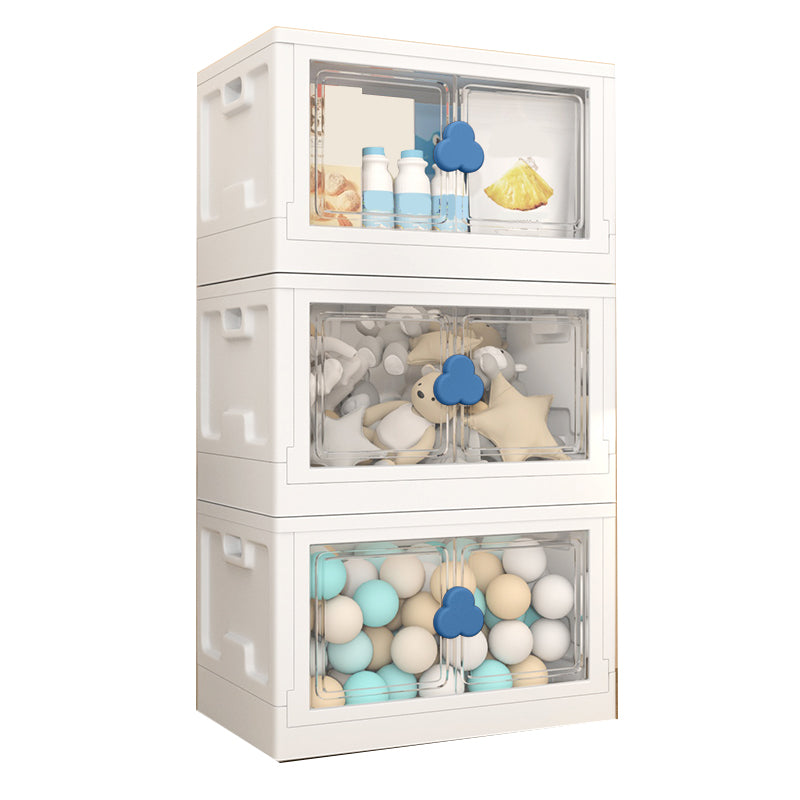 Plastic Kids Armoire Closet Modern Style Armoire Cabinet in White