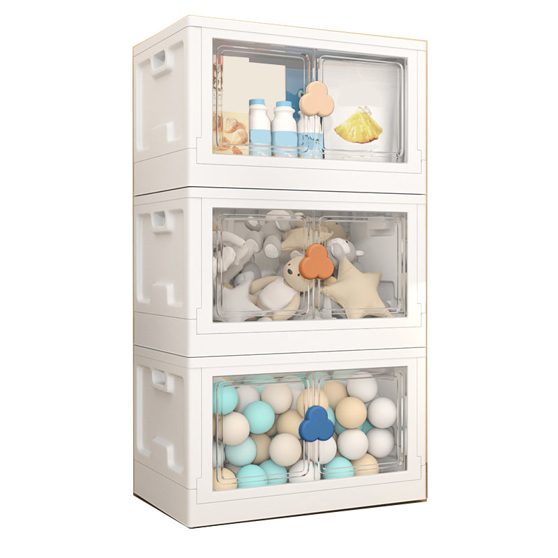 Plastic Kids Armoire Closet Modern Style Armoire Cabinet in White