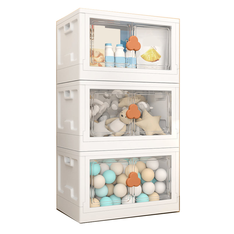 Plastic Kids Armoire Closet Modern Style Armoire Cabinet in White