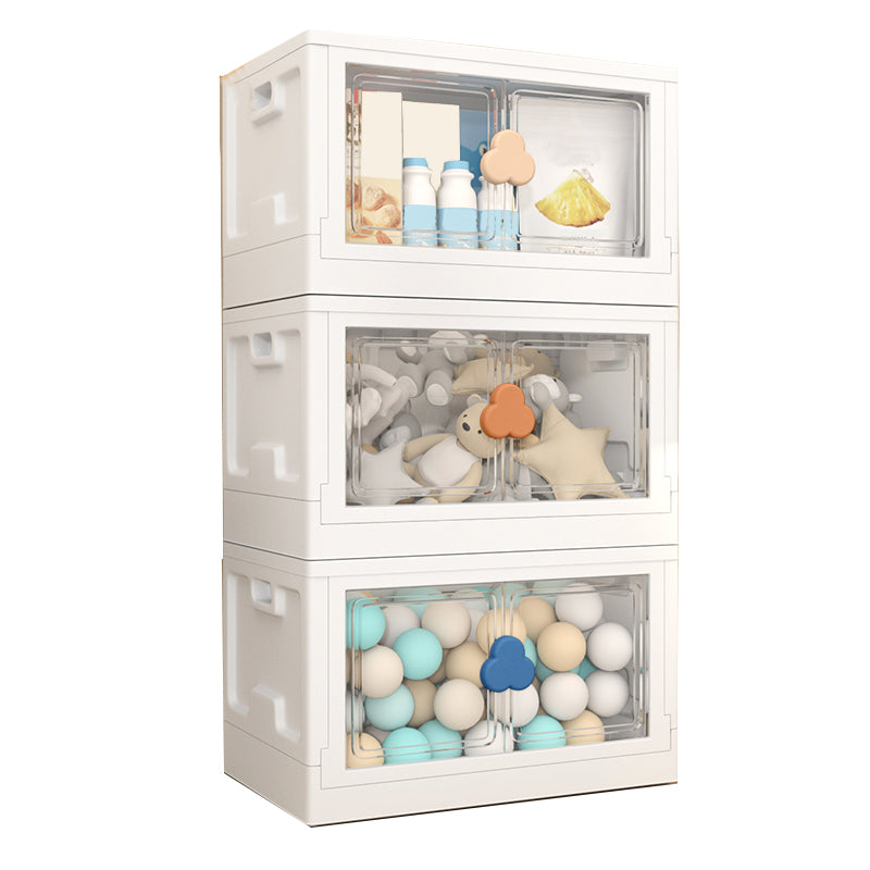 Plastic Kids Armoire Closet Modern Style Armoire Cabinet in White