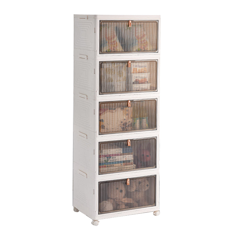 White Plastic Kids Armoire Closet Modern Style Armoire Cabinet