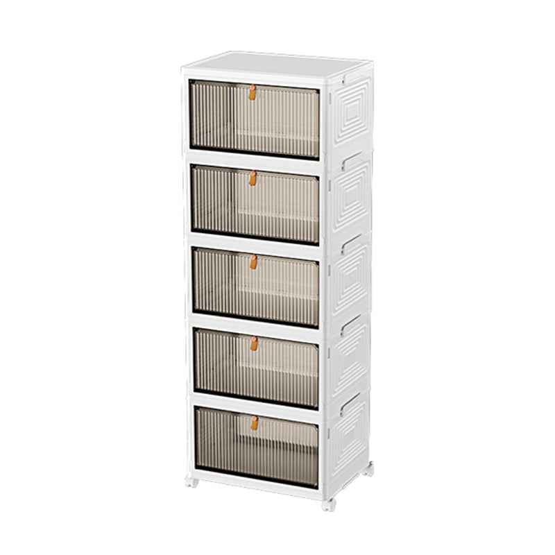 White Plastic Kids Armoire Closet Modern Style Armoire Cabinet