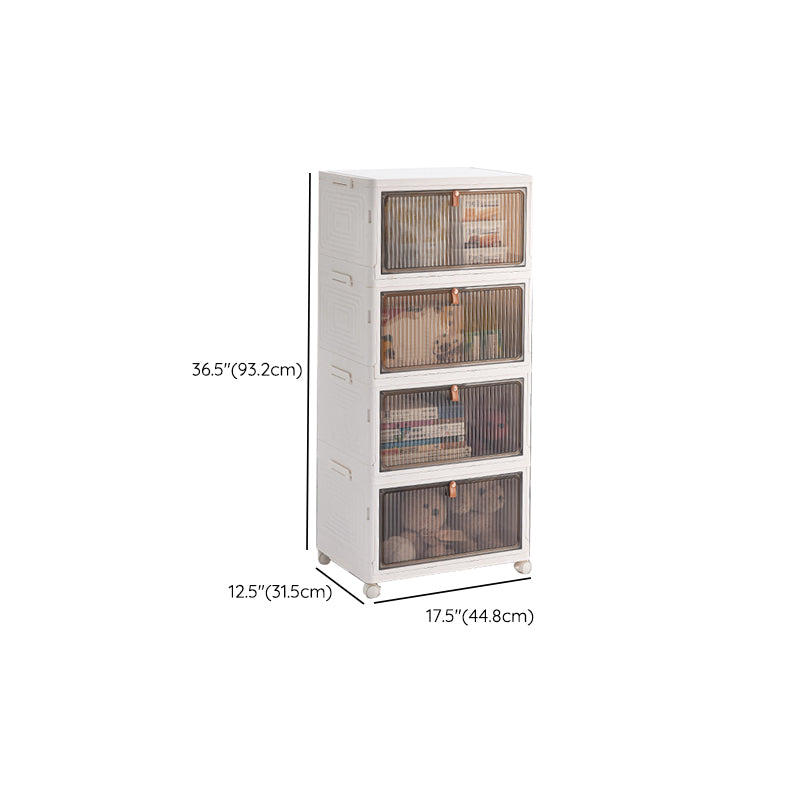 White Plastic Kids Armoire Closet Modern Style Armoire Cabinet