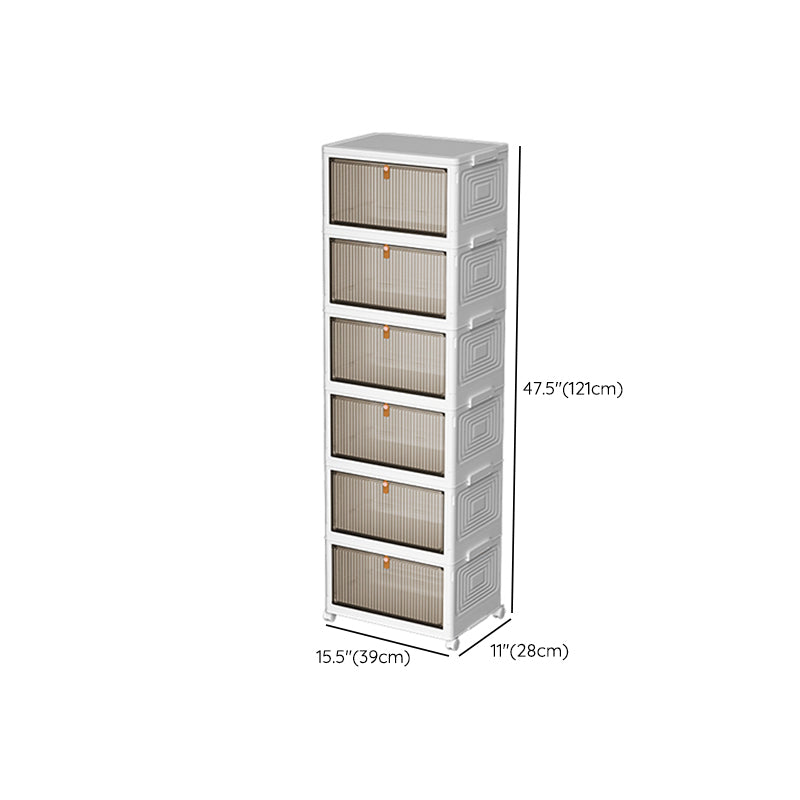 White Plastic Kids Armoire Closet Modern Style Armoire Cabinet