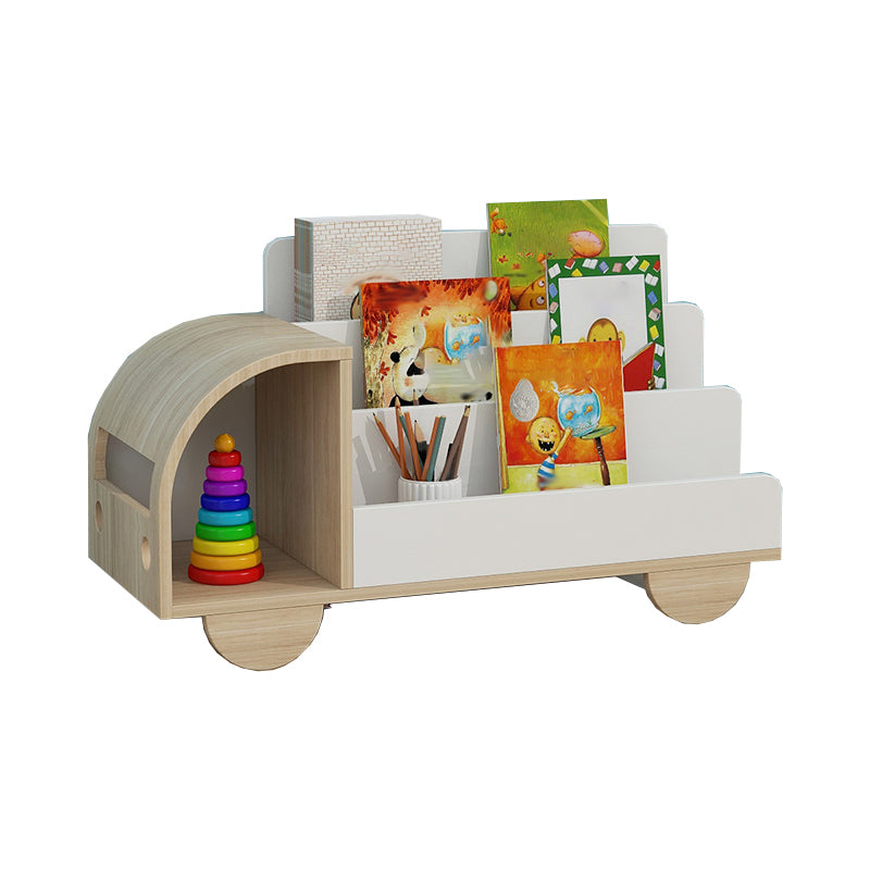 Modern Closed Back Bookshelf Freestanding Car Themed Bookcase