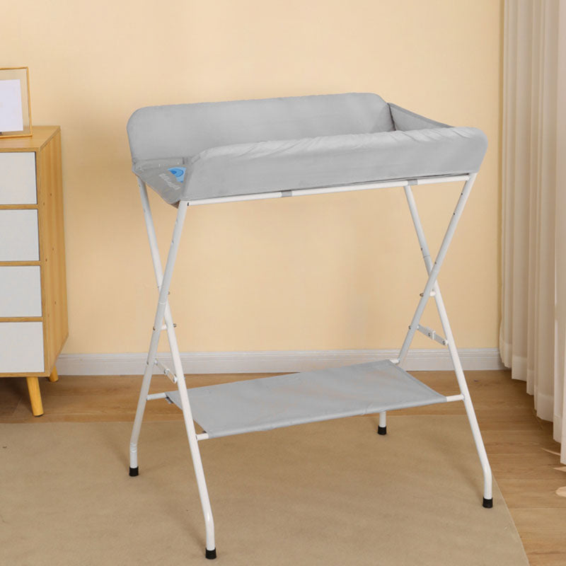 Modern Gray Baby Changing Table Flat Top Changing Table with Shelf