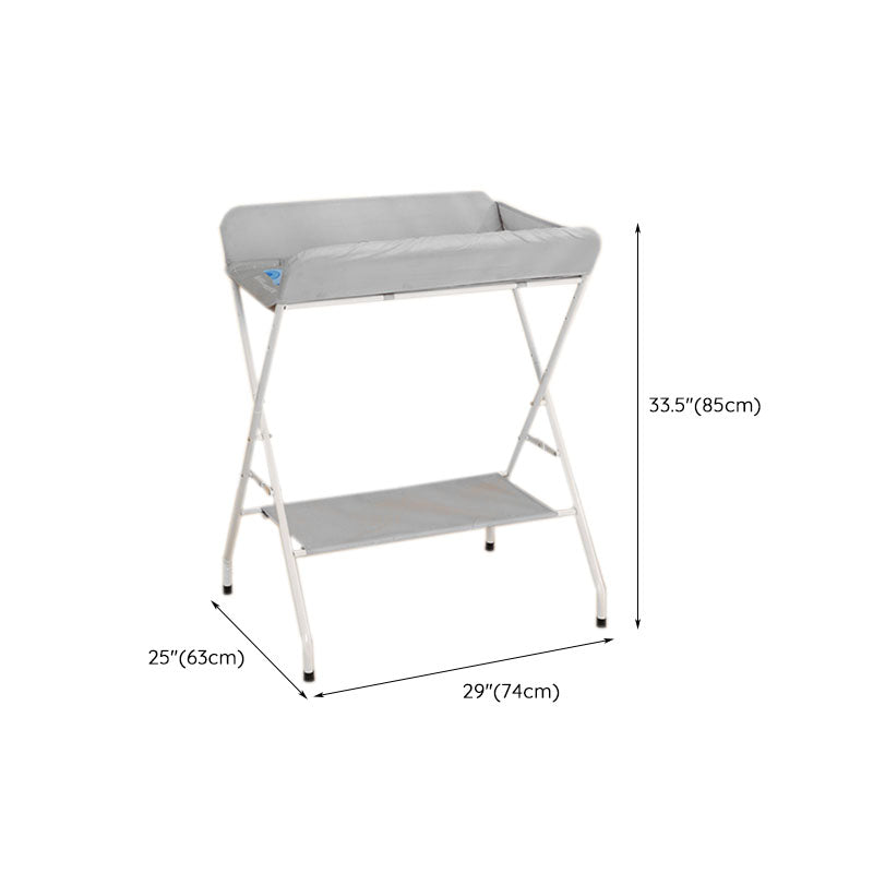 Modern Gray Baby Changing Table Flat Top Changing Table with Shelf