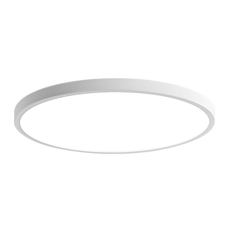 Modern Circular Flush Ceiling Light Metal Flush Mount Lighting in White