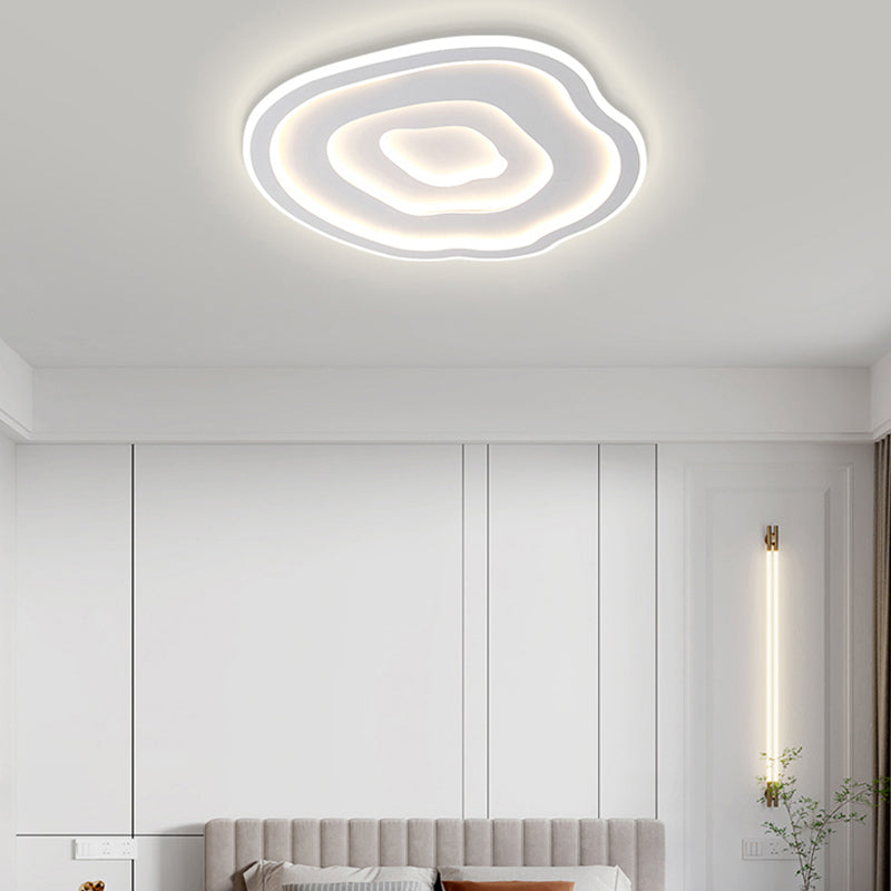 Nordic Ceiling Light Fixture Multi-Layer White Flush Mount for Bedroom