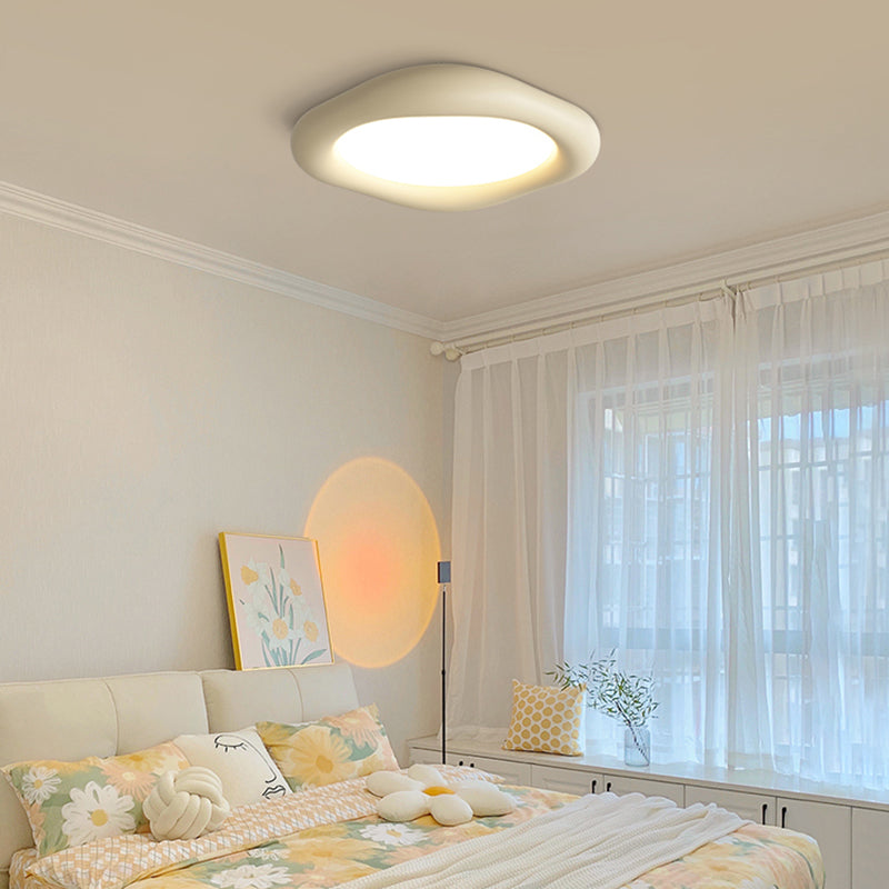 Resin LED Flush Mount Nordic Style Ceiling Light Fixture for Bedroom