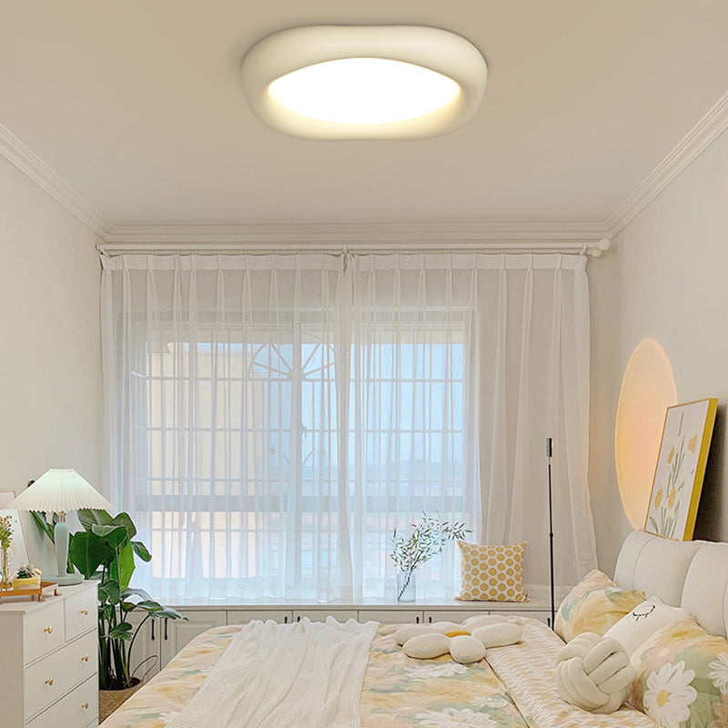 Resin LED Flush Mount Nordic Style Ceiling Light Fixture for Bedroom