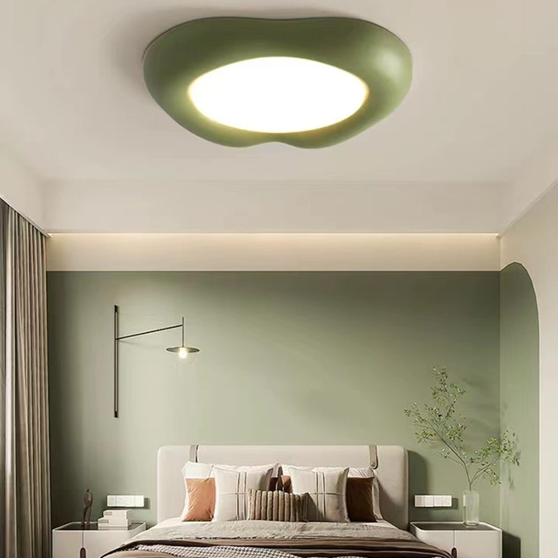 Nordic Style Ceiling Light Fixture Resin LED Flush Mount for Bedroom