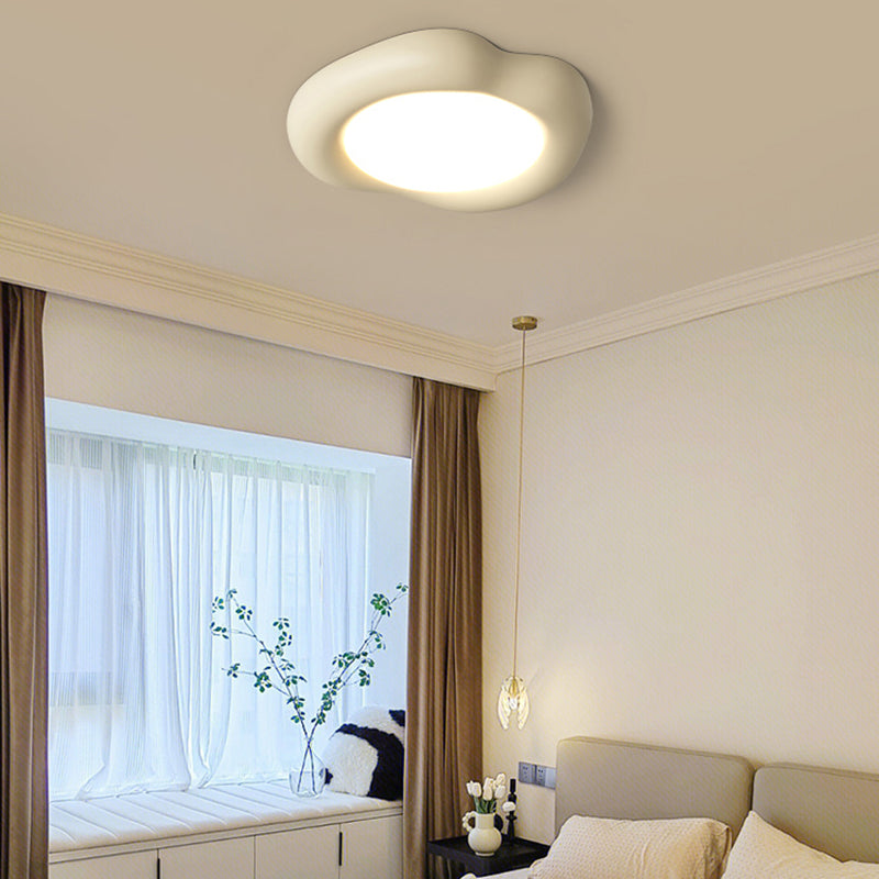 Nordic Style Ceiling Light Fixture Resin LED Flush Mount for Bedroom